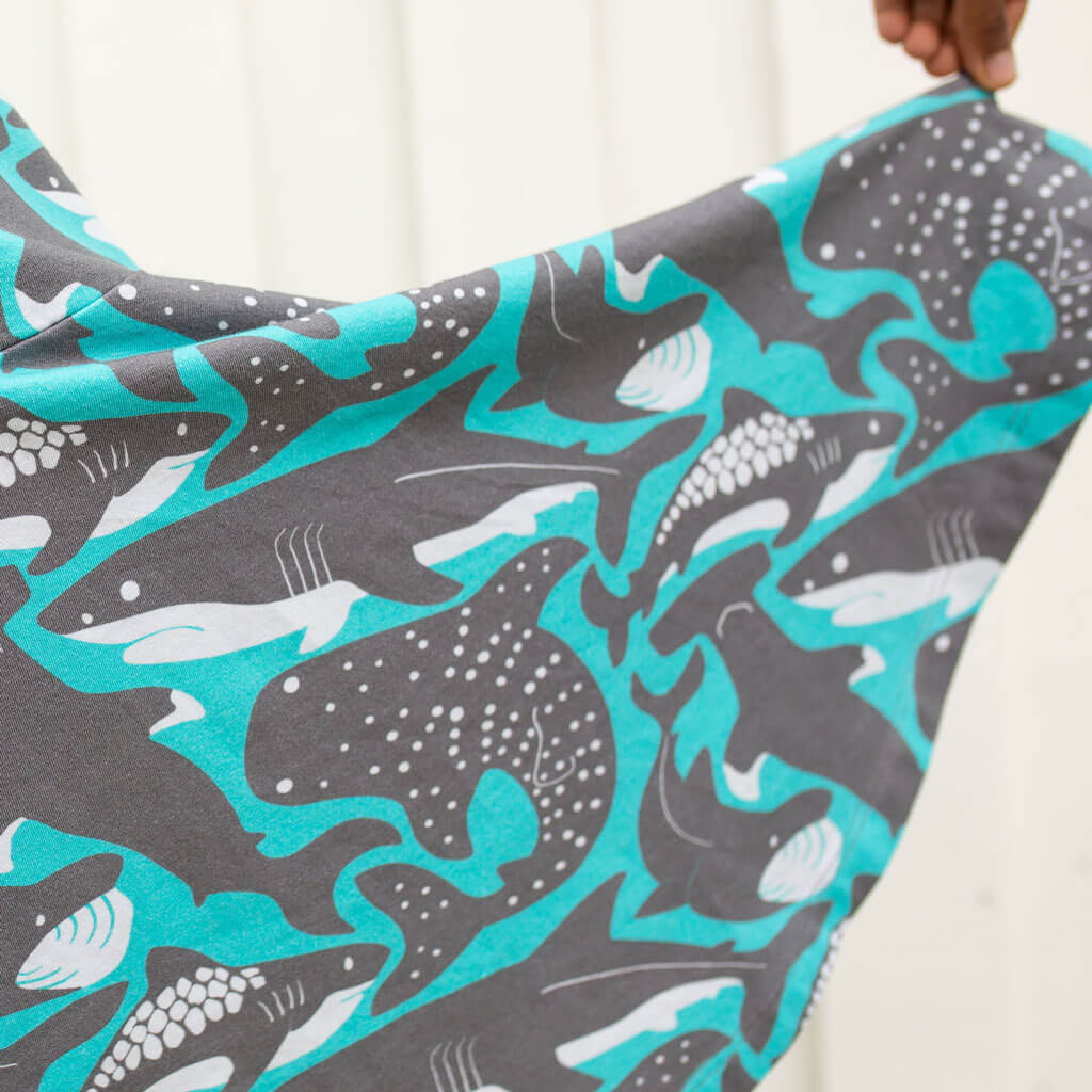 Adult "Megabites" Sharks Sleeveless Dress with Pockets
