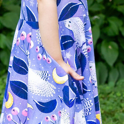 "Hoot Couture" Snowy Owls Super Twirler Dress with Pockets