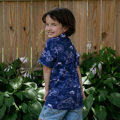 "Some Assembly Required" Starship Blueprints Short Sleeve Polo Shirt
