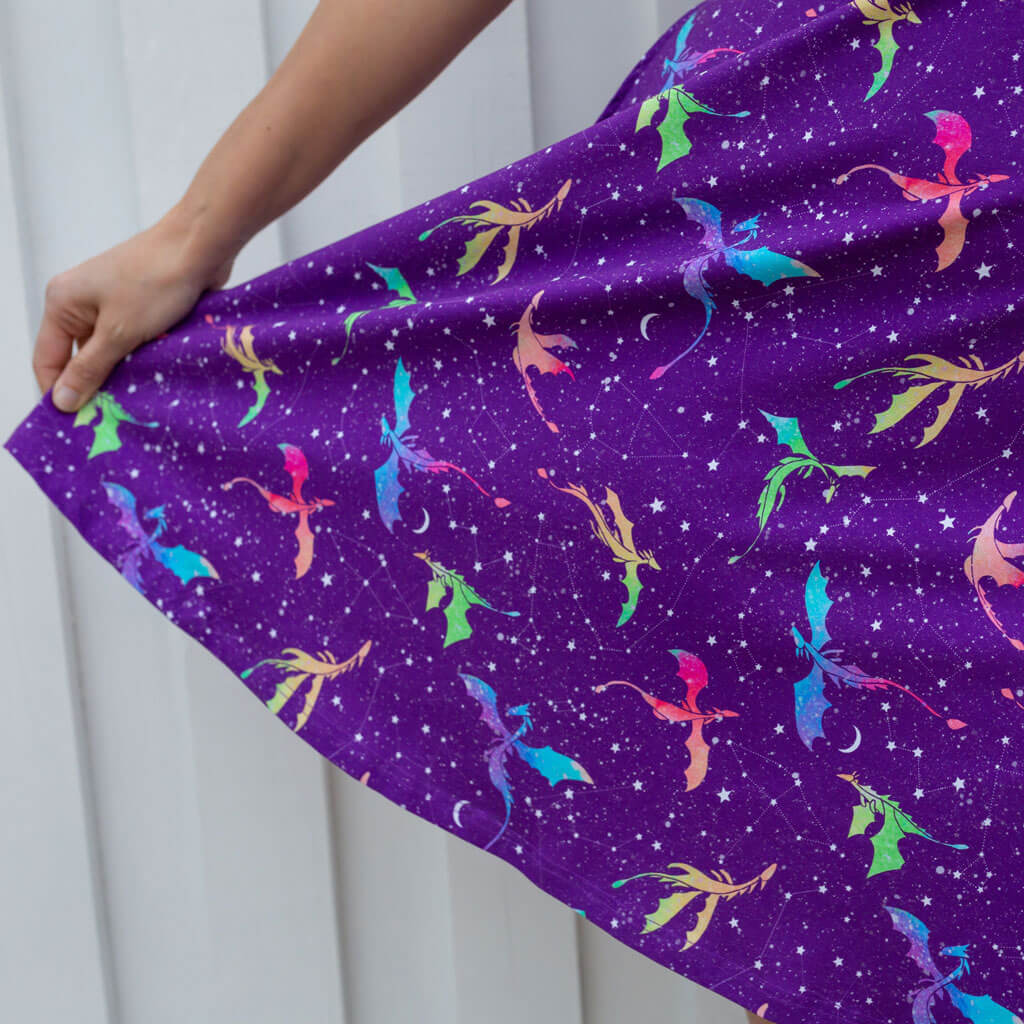 Adult "Star Fire" Dragons Sleeveless Dress with Pockets