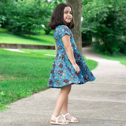 Calavera Cats Super Twirler Dress with Pockets