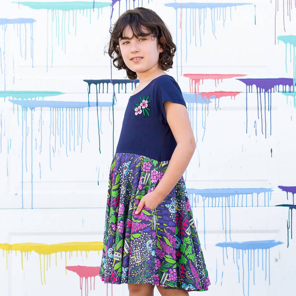 Toxic Garden Super Twirler Dress with Pockets