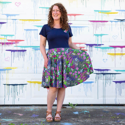 Adult Toxic Garden Super Twirler Dress with Pockets