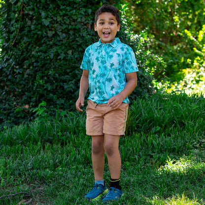 "Current Events" Sea Turtles Polo Short Sleeve Tee