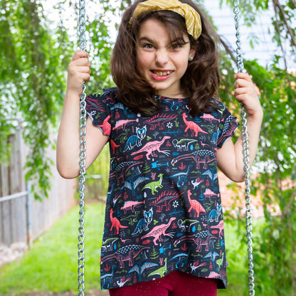 B-List Dinosaurs Flutter Short Sleeve Shirt