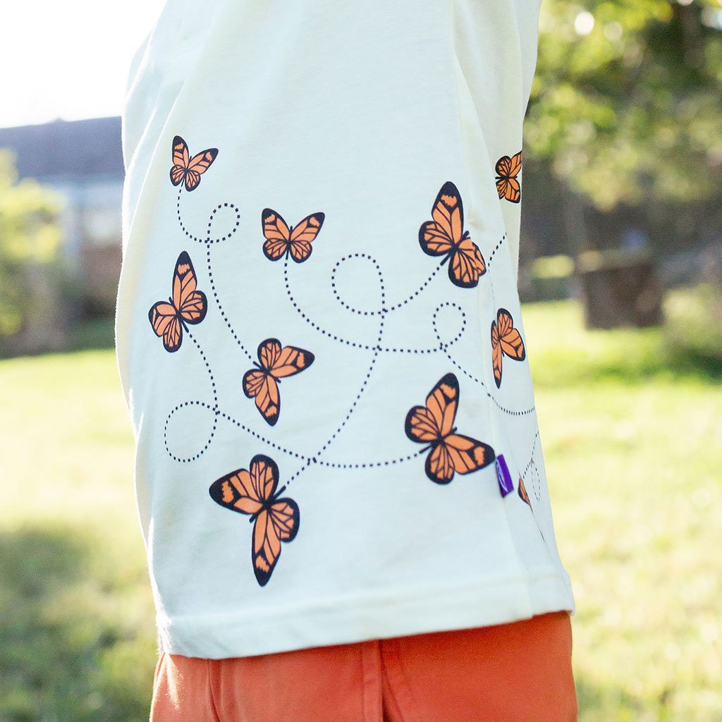 Butterfly Flight Short Sleeve Henley Shirt