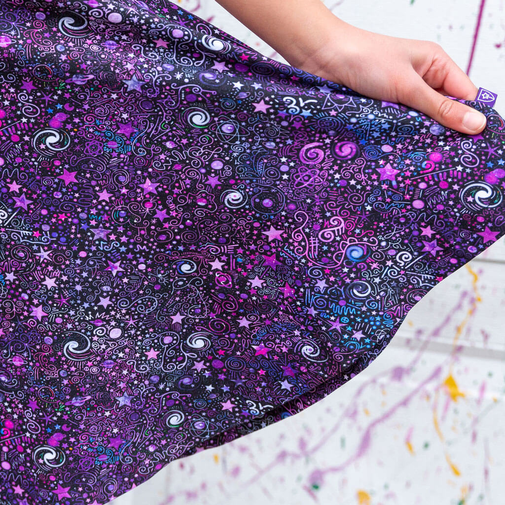 Deep Field Galaxies Sleeveless Play Dress with Pockets