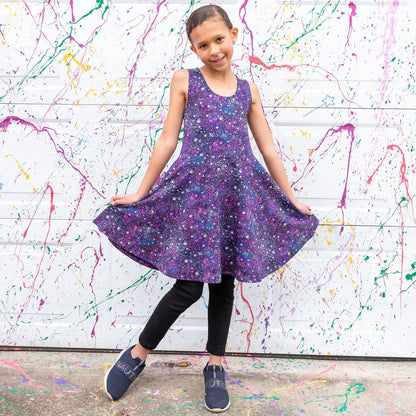 Deep Field Galaxies Sleeveless Play Dress with Pockets