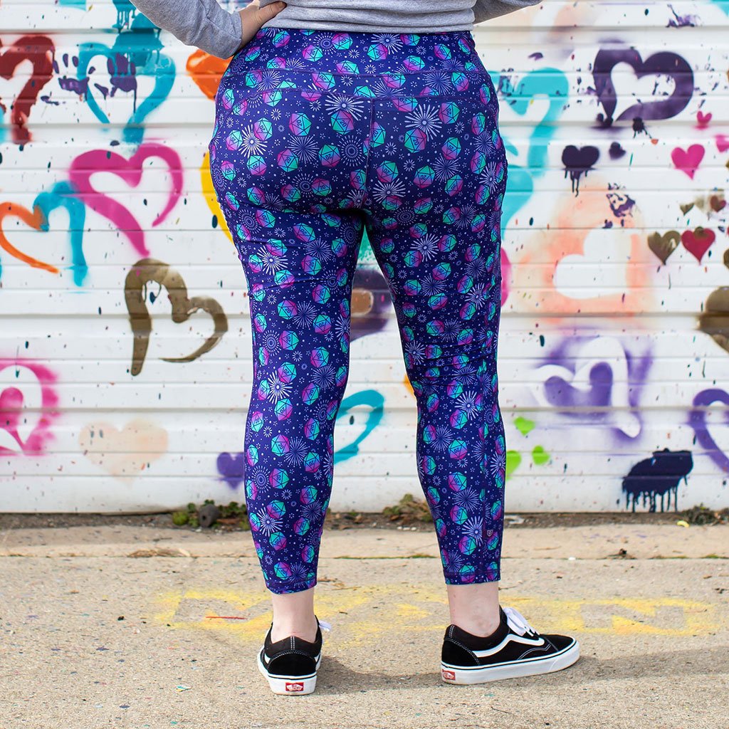 Adult Spotted Leopard Athletic Leggings with Pockets