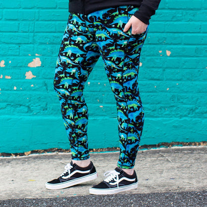Dinosaurs Leggings with Pockets - Adult
