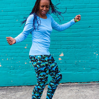 Dinosaurs Leggings with Pockets - Adult