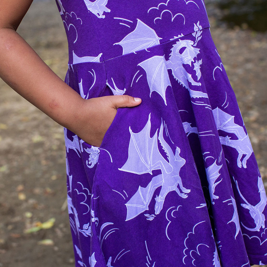 "Purple Reign" Dragons Short Sleeve Super Twirler Play Dress