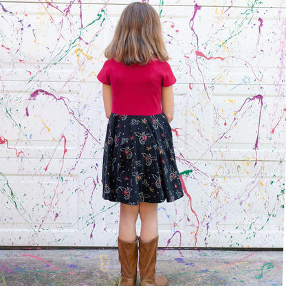 "Fire Flight" Dragons Super Twirler Dress with Pockets