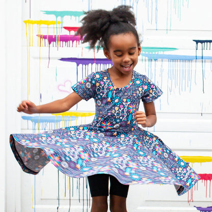 Flower STEMs Super Twirler Dress with Pockets