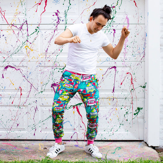 "Anything is Popsicle" Ice Cream Trucks French Terry Jogger Pants - Adult