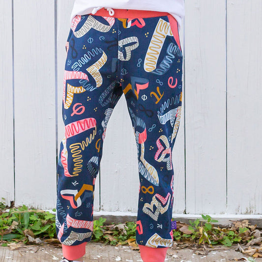 "Boundless Love" Mathematical Symbols Fuzzy Fleece Joggers