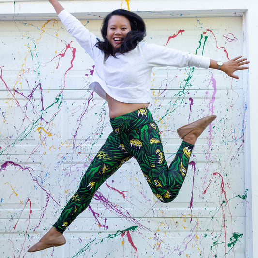 Adult "Spotted" Leopard Athletic Leggings with Pockets