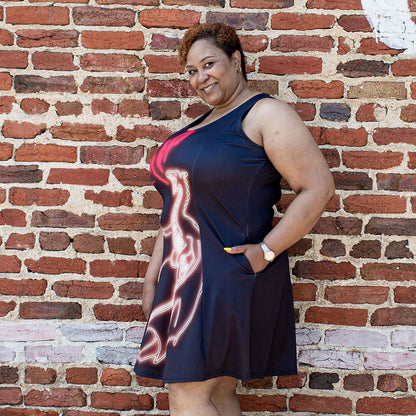 Neon Dragon Skater Dress - Adult