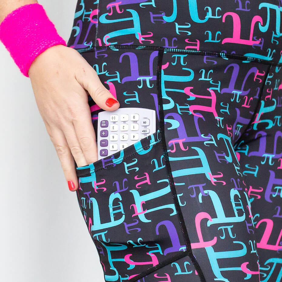 Adult "Pi in the Night Sky" Leggings with Pockets