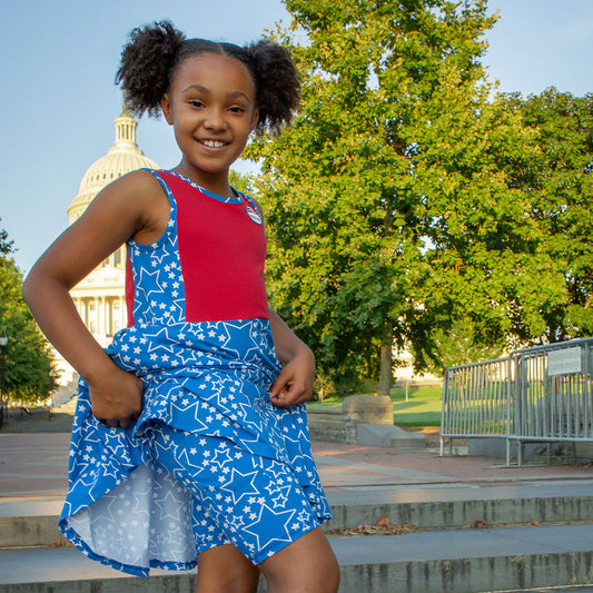 Star-Spangled Shorts with Pockets